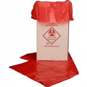 Infectious Waste Boxes - Small -Single use box Sets (Incl Red & Cable Tie)